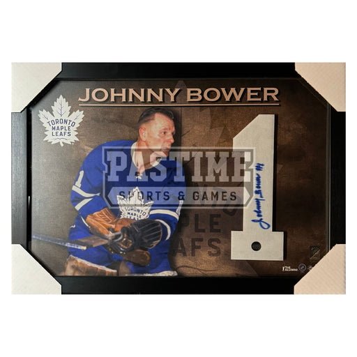 Johnny Bower Autographed Toronto Maple Leafs Framed Numbers - Pastime Sports & Games