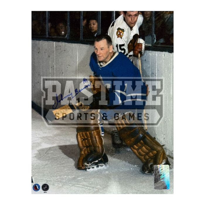 Johnny Bower Autographed Toronto Maple Leafs Photo (By Boards Without Mask) - Pastime Sports & Games