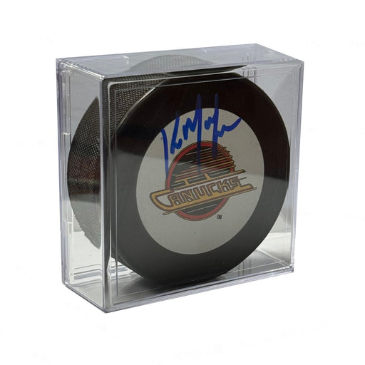 Kirk McLean Autographed Vancouver Canucks Puck (Skate Logo) - Pastime Sports & Games