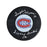 Dickie Moore Autographed Montreal Canadiens Puck (Small Logo) - Pastime Sports & Games