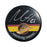 Nils Höglander Autographed Vancouver Canucks Skate Hockey Puck (Printed Mustang Autograph Puck)