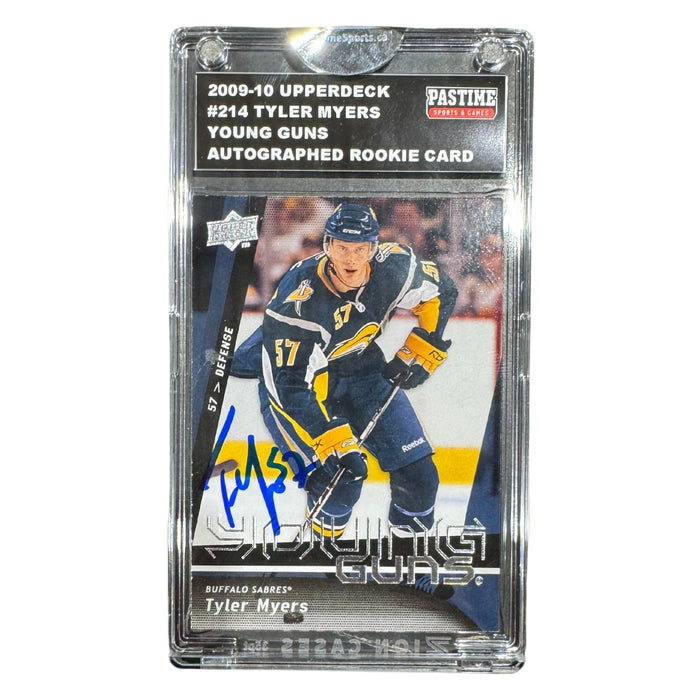 Tyler Myers Autographed 2009/10 Young Guns Rookie Card Encased in Slabmag