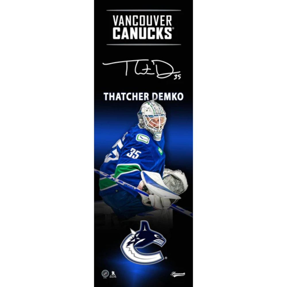 Thatcher Demko Vancouver Canucks Orca 5x15 Player Plaque