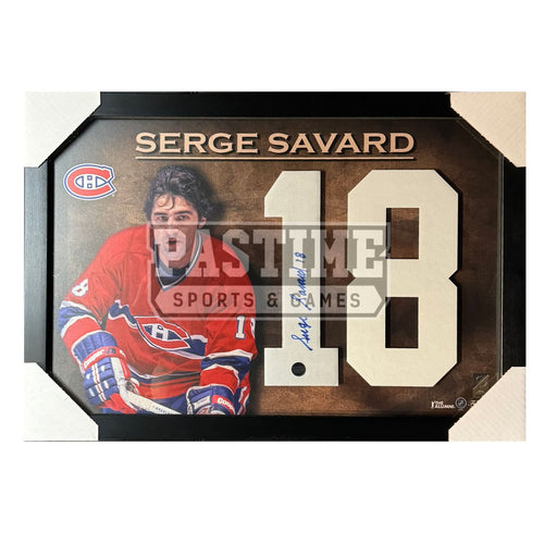 Serge Savard Autographed Montreal Canadiens Framed Numbers - Pastime Sports & Games