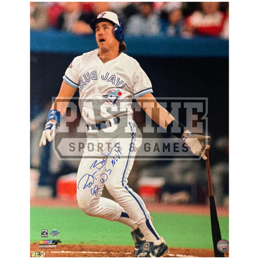 Pat Borders Autographed Toronto Blue Jays (Dropping The Bat) Photo - Pastime Sports & Games