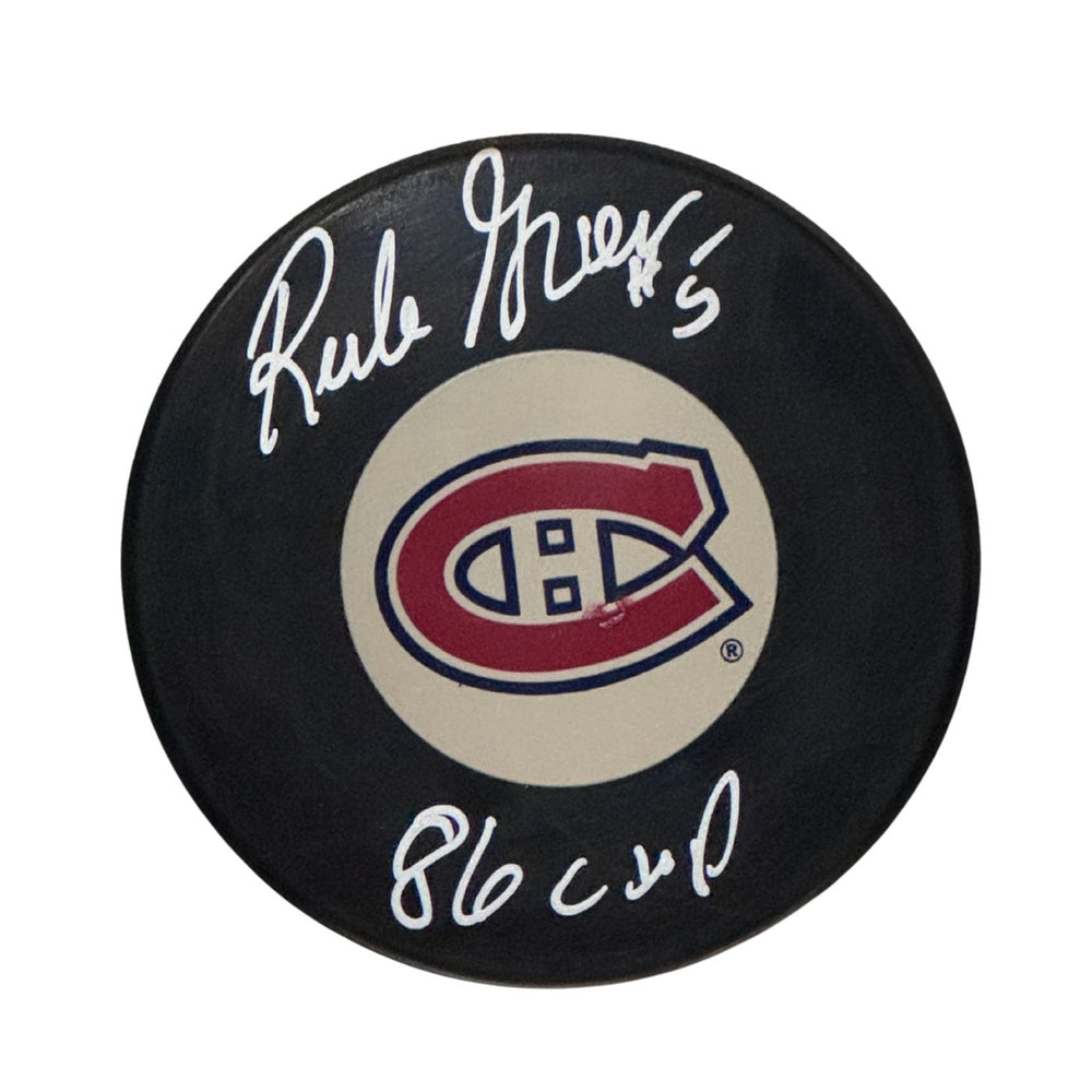 Rick Green Autographed Montreal Canadiens Puck (Small Logo) - Pastime Sports & Games