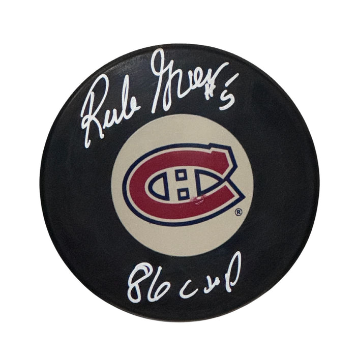 Rick Green Autographed Montreal Canadiens Puck (Small Logo) - Pastime Sports & Games