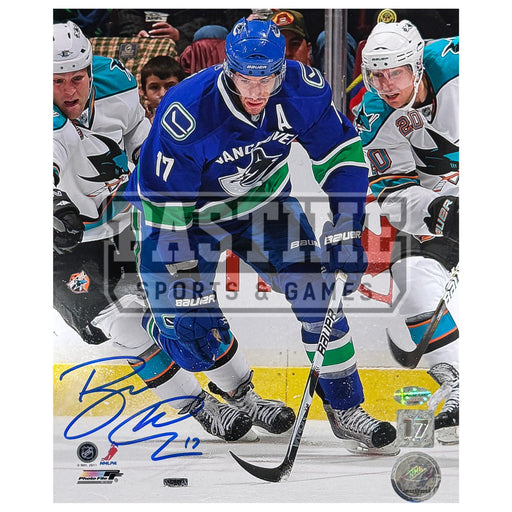 Ryan Kesler Autographed Vancouver Canucks Photo (Chased By Sharks) - Pastime Sports & Games