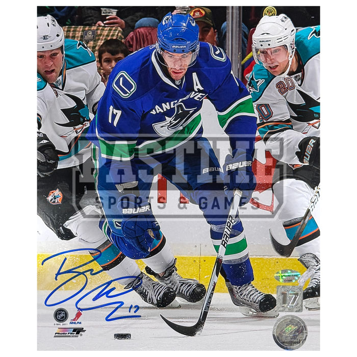 Ryan Kesler Autographed Vancouver Canucks Photo (Chased By Sharks) - Pastime Sports & Games