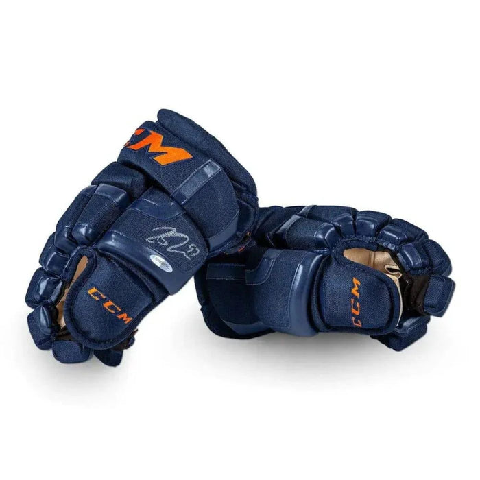 Connor McDavid Autographed Edmonton Oilers CCM Gloves UDA - Pastime Sports & Games