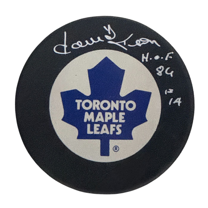 Dave Keon Autographed Toronto Maple Leafs Hockey Puck (Small Logo) - Pastime Sports & Games
