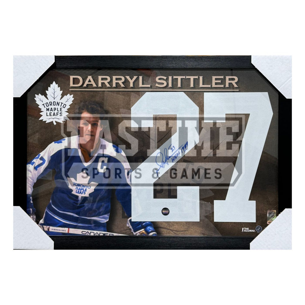 Darryl Sittler Autographed Toronto Maple Leafs Framed Numbers