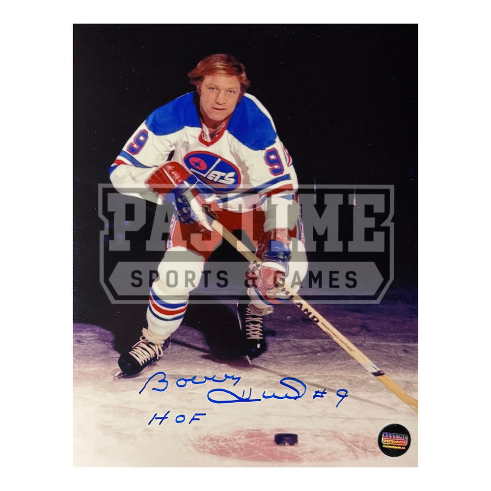 Bobby Hull Autographed Winnipeg Jets Photo (Full-Body Portrait Skating) - Pastime Sports & Games