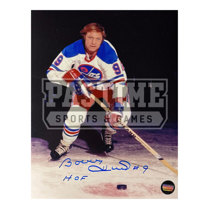 Bobby Hull Autographed Winnipeg Jets Photo (Full-Body Portrait Skating) - Pastime Sports & Games