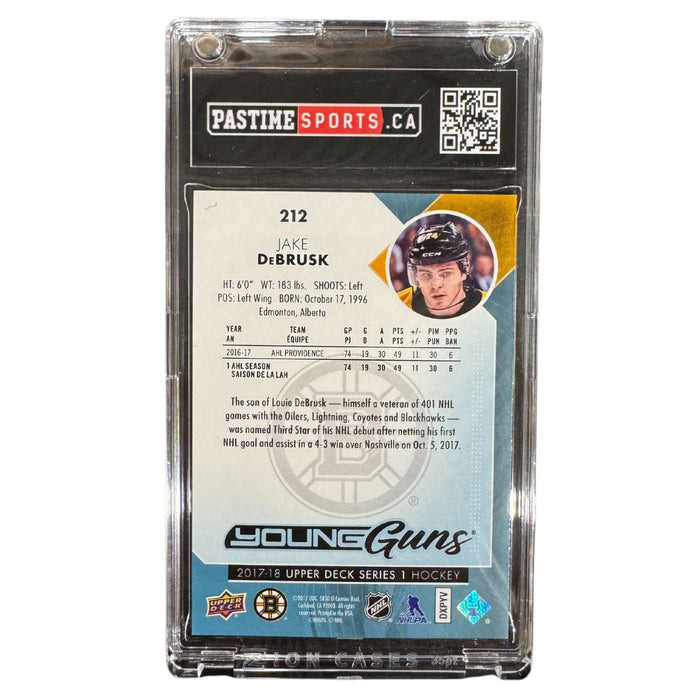 Jake Debrusk 2017/18 Young Guns Rookie Card Encased in Magpro - Pastime Sports & Games