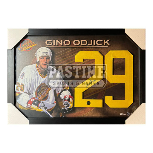 Gino Odjck Autographed Vancouver Canucks Framed Numbers - Pastime Sports & Games