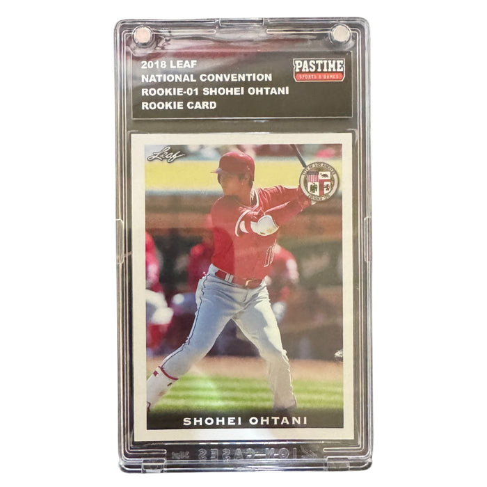 Shohei Ohtani 2018 Leaf National Convention Rookie Card #ROOKIE-01 Encased in Magpro - Pastime Sports & Games