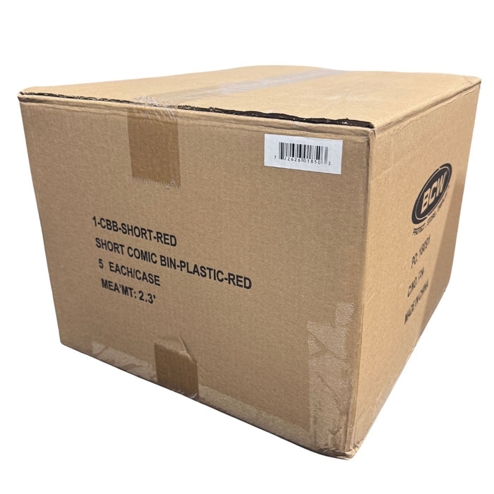 BCW Short Comic Book Red Bin - Pastime Sports & Games