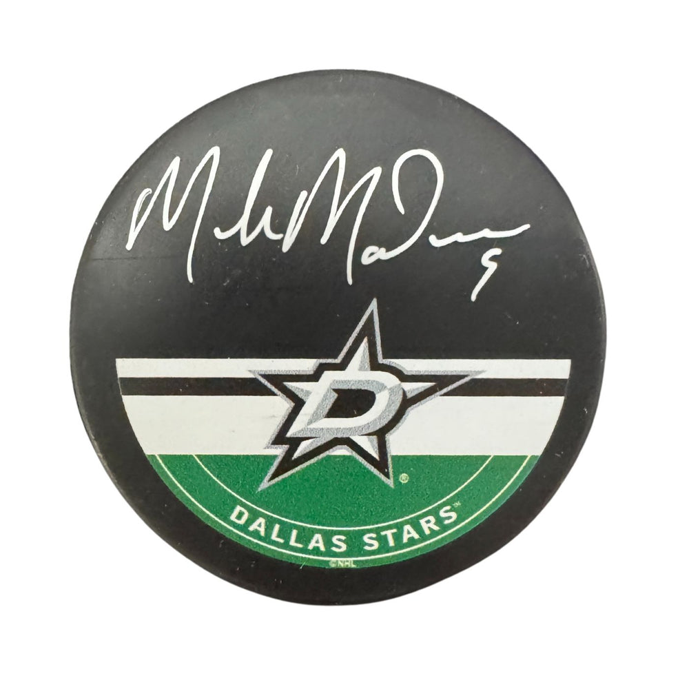 Mike Modano Autographed Dallas Stars Hockey Puck (Sherwood Autograph Puck) - Pastime Sports & Games