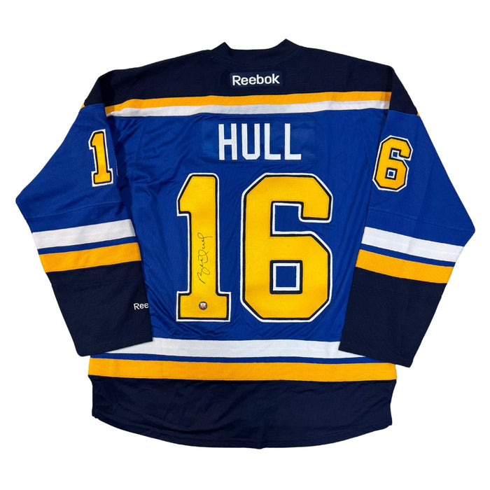 Brett Hull Autographed St. Louise Blues Reebok Hockey Jersey