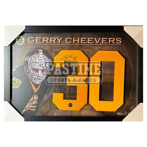Gerry Cheevers Autographed Boston Bruins Framed Numbers - Pastime Sports & Games