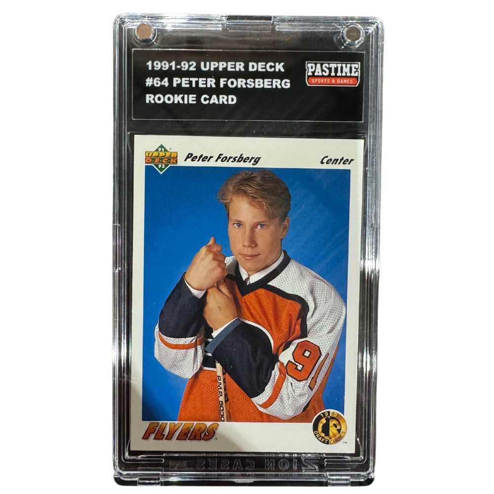 Peter Forsberg 1991-92 Upper Deck Rookie Card #64 Encased in Magpro - Pastime Sports & Games