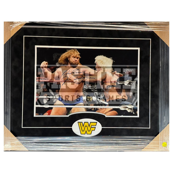 Ric Flair & Hacksaw Jim Duggan Autographed Wrestling Framed 16x20 Photo - Pastime Sports & Games
