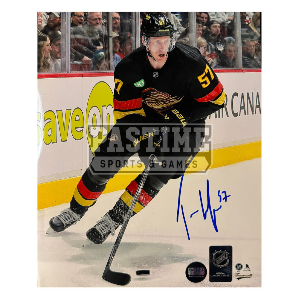 Tyler Myers Autographed Vancouver Canucks Photo (Skating With Puck 2)