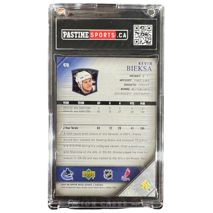 Kevin Bieksa 2005-06 Upper Deck Series Two Young Gun Rookie Card Encased in Magpro - Pastime Sports & Games