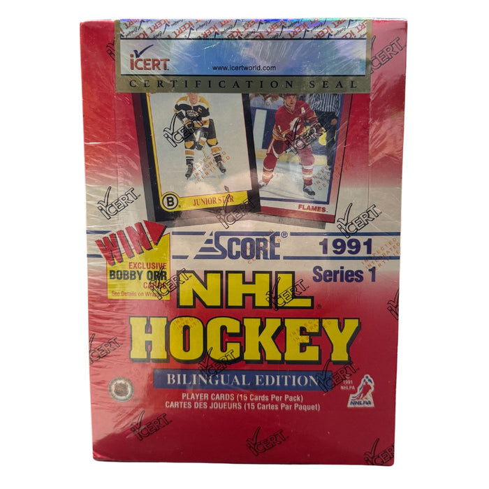 1991/92 Score Series 1 / One English Edition NHL Hockey Hobby Pack / Box