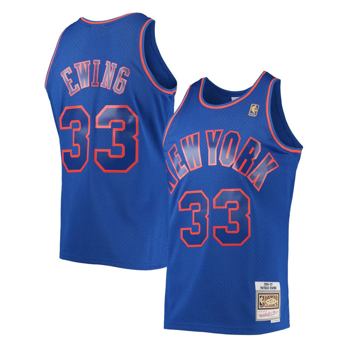 New York Knicks Patrick Ewing Blue 1996-97 Hardwood Classics Swingman Jersey - Pastime Sports & Games