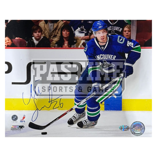 Mikael Samuelsson Autographed Vancouver Canucks Photo (Skating With Puck) - Pastime Sports & Games