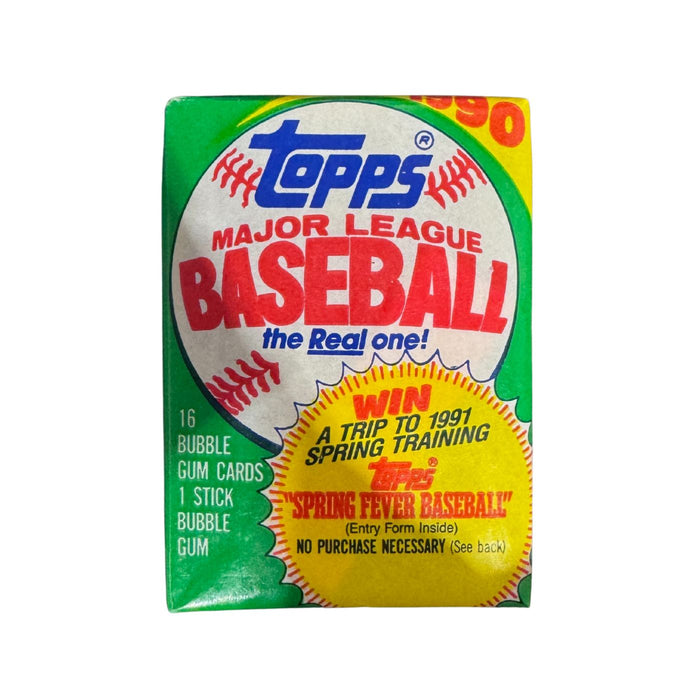 1990 Topps MLB Baseball Wax Pack/Box - Pastime Sports & Games