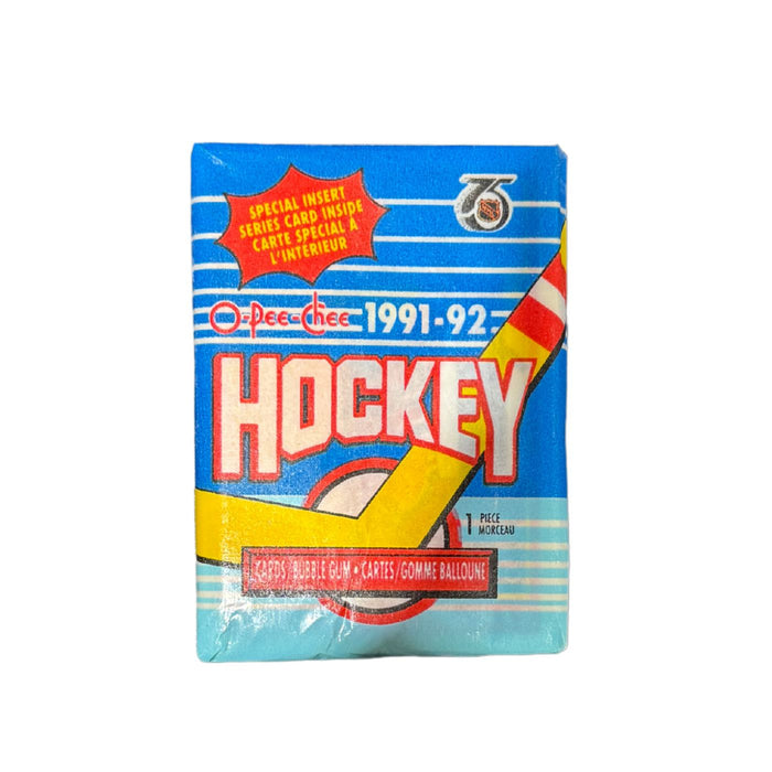 1991/92 O-Pee-Chee NHL Hockey Wax Pack/Box - Pastime Sports & Games