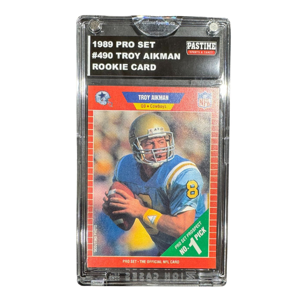 Troy Aikman 1989 Pro Set Rookie Card Encased in Slabmag