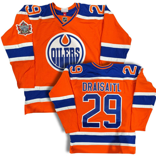 Edmonton Oilers Leon Draisaitl October 22, 2016 NHL Vintage Hockey Jersey