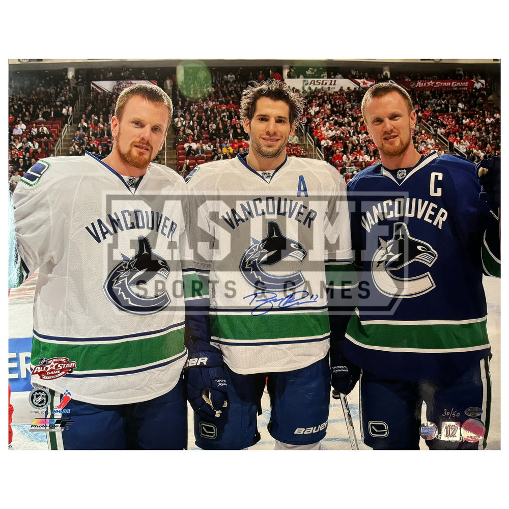 Ryan Kesler Autographed Vancouver Canucks Photo (With Daniel & Henrik Sedin) - Pastime Sports & Games