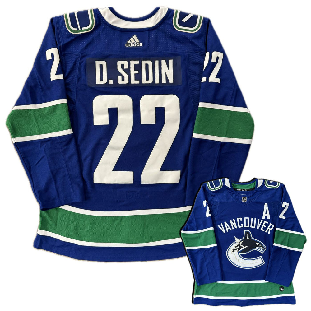 Daniel Sedin Vancouver Canucks Adidas Custom Stitched Blue Jersey