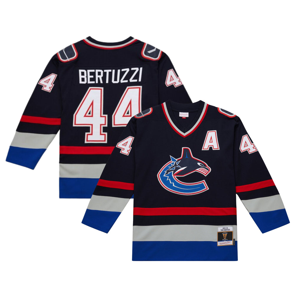 Todd Bertuzzi 2003/04 Vancouver Canucks Black Home Blue Line Jersey