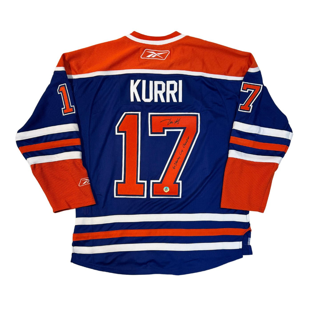 Jari Kurri Autographed Edmonton Oilers Reebok Hockey Jersey