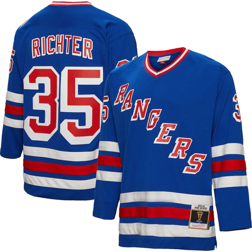 New York Rangers Mike Richter 1993-94 Mitchell And Ness Blue Hockey Jersey - Pastime Sports & Games
