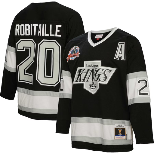 Los Angeles Kings Luc Robitaille 1992-93 Mitchell And Ness Black Hockey Jersey - Pastime Sports & Games