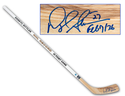 Darryl Sittler Autographed "10 Point Game" Hockey Stick - Pastime Sports & Games