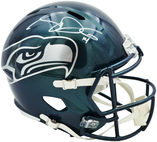 Sam Darnold Autographed Seattle Seahawks Metallic Green Rivalries Speed Football Helmet