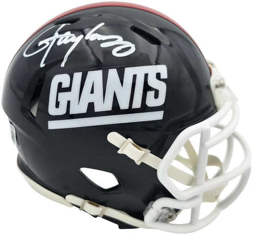 Lawrence Taylor Autographed New York Giants Blue 1980-99 Throwback Speed Mini Helmet