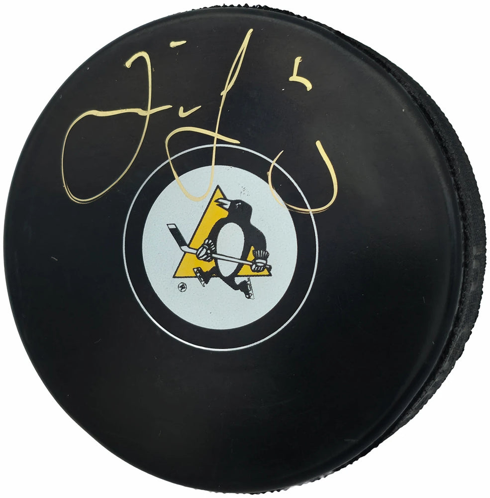 Jaromir Jagr Autographed Official Pittsburgh Penguins Logo Hockey Puck