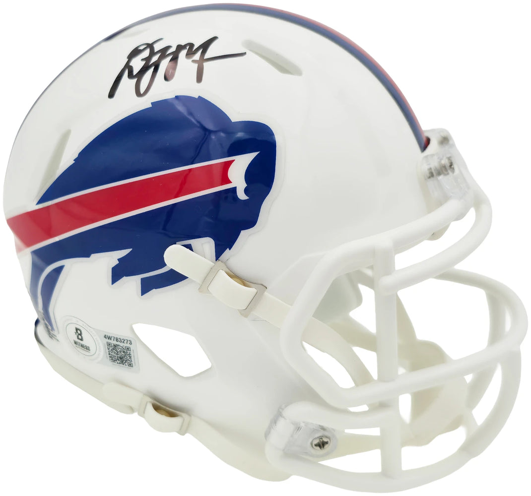 DJ Moore Autographed Buffalo Bills White Speed Mini Helmet