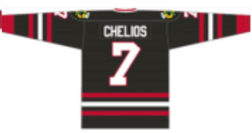 Chris Chelios 1997 Chicago Black Hawks Black Alternate Jersey - Pastime Sports & Games