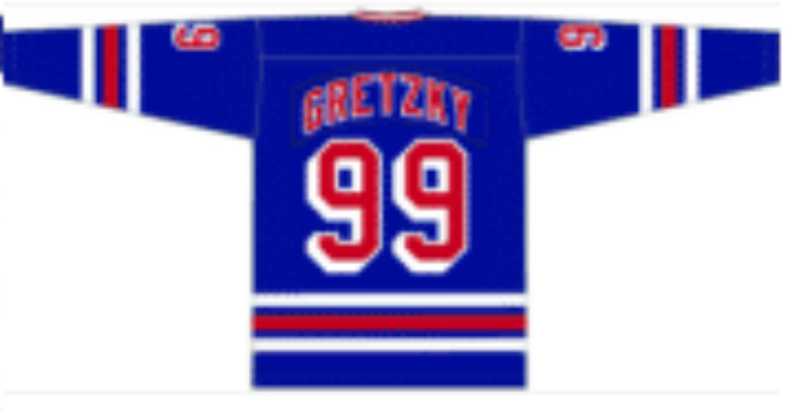 Wayne Gretzky 1996 New York Rangers Royal Home Jersey - Pastime Sports & Games