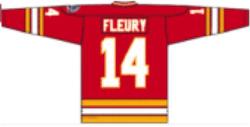 Theo Fluery 1988 Calgary Flames Red Home Jersey - Pastime Sports & Games